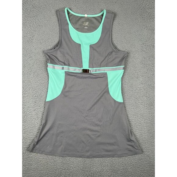 Tail Dresses & Skirts - Tail Tech Tennis Golf Dress Gray Turquoise Stretch Medium Lightweight Activewear